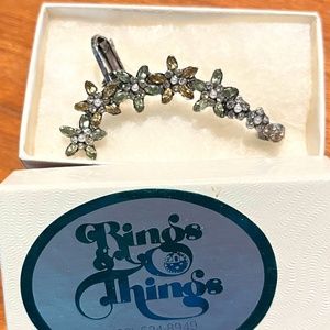 Crystal Floral Ear Cuff